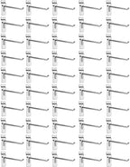 FactorDuty Slatwall Hooks 50PC 4 inch Extra Heavy Duty 25lb Capacity Pegboard Gridwall Display Hook for Retail Silver - Image 2