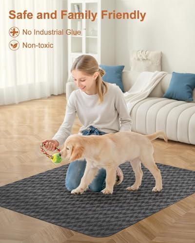 Blvornl Ultra Large Office Chair Mat for Hardwood Floor, Rolling Chair Mat for Hard Wood, Large Anti-Slip Hard Floor Protector, Heavy Duty Computer Desk Rug for Office and Home 47.2"*60" Deep Grey - Image 6
