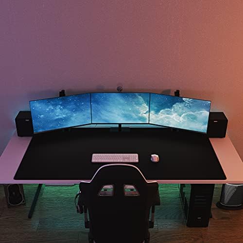 Mammoth Size Custom Professional Gaming Desk Mouse Pad - Anti Slip Rubber Base - Stitched Edges - Large Desk Mat - 72" x 36" x 0.16" (Mammoth, All Black/No Logo) - Image 2
