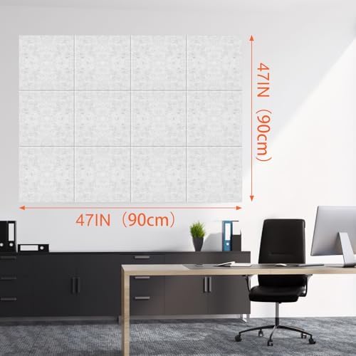 Cork Boards for Walls 48" x 36" Felt Board Alternative, 12 Pack Felt Wall Tiles Bulletin Board, Large Cork Board for Office Pin Board Tack Board Cork Boards - Image 6
