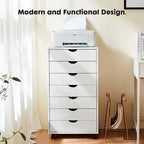 OLIXIS 7 Drawer File Cabinet on Wheels, Printer Stand - Image 3