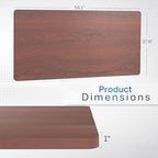 VIVO Dark Walnut 55 x 28 in Solid Table Top, DESK-TOP55-28D - Image 3