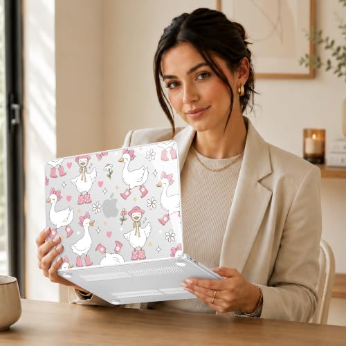 May Chen Compatible with MacBook Neo 13 inch Case 2026 Model A3404, Plastic Hard Shell,Keyboard Cover,Screen Protector,Dust Plug, for MacBook Neo 13" with A18 Pro Chip, Cute Goose Spring - Image 4