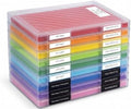 9 Packs A4 Paper Storage Boxes, Plastic Portable Project Case for A4 Size and A4 paper, Plastic Multi-Purpose Thick Scrapbook Storage Box for Office by Mickiewicz