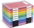 9 Packs A4 Paper Storage Boxes, Plastic Portable Project Case for A4 Size and A4 paper, Plastic Multi-Purpose Thick Scrapbook Storage Box for Office by Mickiewicz