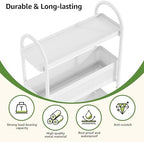 KINGRACK 3 Tier Slim Rolling Cart with Drawer, Metal Utility Storage Cart - Image 5