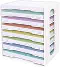 SONGWAY Large File Organizer for Desk - 8 Tier Legal Size Paper Storage Holder, File Sorter, Letter Mail Tray, Desktop Paper Storage Organizer for Home Office School by SONGWAY