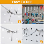 Shimeyao 100 Pcs Peg Board Hooks Stainless Steel Pegs,4 Inch,Silver - Image 4