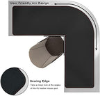 ZORESYN PU Leather L Shaped Desk Mat (43.3"+43.3") x 13" Black - Image 5