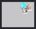 PinPix 18x14 inch Cork Bulletin Board. This Decorative Framed Pin Board Comes with Diamond Pattern in Light Grey Design and Satin Black. Ideal for Home, Office Decor or School (PinPix-524) by PinPixBulletinBoards