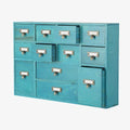 Apothecary Drawers Apothecary Cabinet with Drawers, Blue by PACKGILO