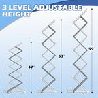 Literature Rack, Brochure Stands Display, 2-Pack Silver - Image 2