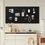 SELEAD Linen Bulletin Board 48” x 24” - Black Aluminum Frame, Black Fabric - Image 3