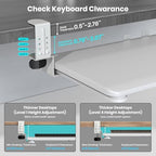 Large Keyboard Tray Under Desk, Pull Out Keyboard & Mouse Tray for Typing - Image 5