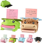 3D Printed Frog Sticky Note Holder with Pen Rest,Sticky Note Holder (Frog+Cow-Brown) by Unknown