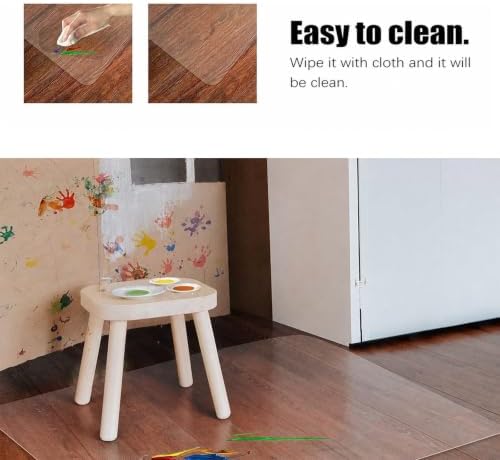 Kuyal Clear Chair mat for Hardwood Floor, 46 x 72 inches - Image 3