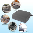 MABOZOO Extra Thick Chair Cushions,Office Chair Booster Seat Cushion to Raise Seat Height for Pain Relief,18 x 16 x 6 inch Non Slip Memory Foam Thick Cushion with Carry Handle（Dark Grey） - Image 2