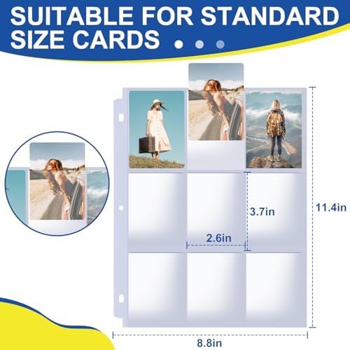 ZENOWICK 400 Pack Card Sleeves Binder Sheets, Holds 7200 Cards - Image 2