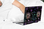 DONGKE Compatible with MacBook Air 13 inch Case 2021 2020 2019 2018 Release A2337 M1 A2179 A1932 with Retina Display & Touch ID, Plastic Hard Shell & Keyboard Cover - Sun & Moon - Image 4