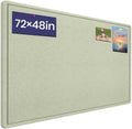 Large Bulletin Board 72" x 48" Felt Cork Board - Decor Pin Board, Sage by Hrrtyueg