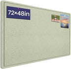 Large Bulletin Board 72" x 48" Felt Cork Board - Decor Pin Board, Sage by Hrrtyueg