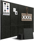 WALLHERO Vision Board - Large Cork Board for Walls 59" x 36", Black Bulletin Board | 15 Pack Felt Wall Tiles | Cork Boards for Office Pin Board Tack Board Cork Boards by WallHero