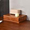 Solid Wood Drawer Desktop Storage Box, Multi-Layer Jewelry File Storage Drawer, Vertical Stackable Desk Organizers Cabinets with Handle for Office Area Study Home(1 Layer, Walnut) by Unknown