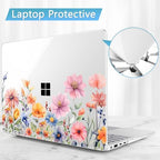 Mektron Case for 13.8" Microsoft Surface Laptop 8/7 (2026/2024) Surface Laptop 13.8 Inch Cover Fits Model 2036, Keyboard Cover +Screen Protector +Dust Plugs, Floral P165 - Image 7