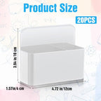 MAQUITA 20 Pcs Magnetic Marker Holder For Whiteboard Bulk Whiteboard Marker Holder Bulk Storage Organizer For Classroom Office Refrigerator Locker Pen Pencil Cup (White) - Image 2
