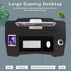 BestOffice | 35" Gaming Table | Red | Z-Shaped Computer Desk - Image 4