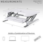 VIVO White 36 in Standing Desk Converter, DESK-V000VW - Image 3