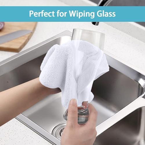 HOMEXCEL White Microfiber Cleaning Cloth 600 Pack, Microfiber Towel for Cars, Lint Free, Scratch-Free, Highly Absorbent, and Cleaning Rags for House, Window and Glass, Cars, TV Screen 11.5 X11.5 inch - Image 5