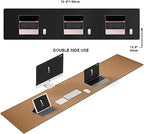MAIDERN 70.8”x 15.7” Leather Desk Pad, Large Desk Mat, Cork & Leather Large Mouse pad for Desk, Waterproof Computer Desk Pad for Gaming Home Office (Black) - Image 2
