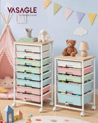 VASAGLE Rolling Cart with Drawers, Craft Organizers and Storage, Multicolor - Image 2