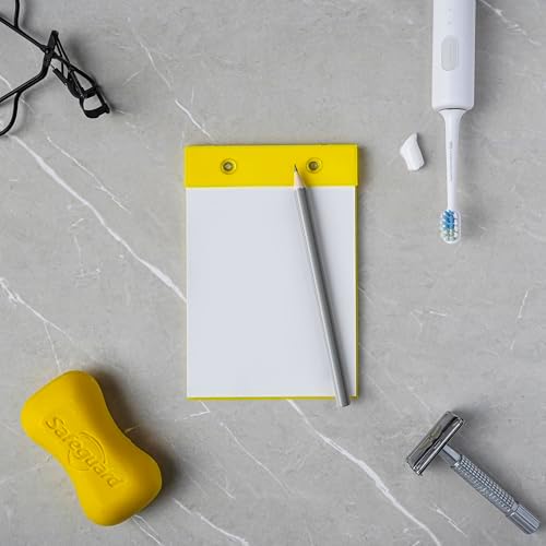 4 Pack Waterproof Shower Notepad, Stone Paper Pad with Pencil & Holder - Image 2
