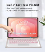 Touch Keyboard Case for Samsung Galaxy Tab S11 Ultra 14.6 Inch 2025, Galaxy Tab S11 Ultra Case Keypad with Precise Trackpad, Backlit Keyboard Cover with S Pen Holder for Samsung Tablet 14.6'', Pink - Image 7