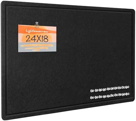 Felt Bulletin Board 24x18 inches, Decorative Pin Board for Home & Office by Lightomorrow