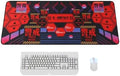 Mouse pad - Evangelion NERV-Inspired Alert UI Design, Large 35.4"x15.7" by TREASURECASE