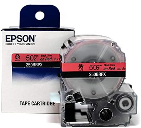 Epson LABELWORKS 250BRPX Label Tape - Black on Red - 2" (50mm), 26.2ft by EpsonLABELWORKS