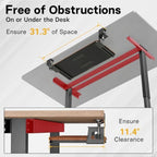BONTEC Under Desk Keyboard Tray, Pull-Out Keyboard & Mouse Platform - Image 5