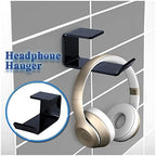 Headphone Stand Wall Mounted Headset Holder, Sticky Hanger - Adhesive Headphone Hook Mount, Stand Clip Under Desk, Earphone Clamp - Image 6