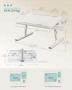 SONGMICS Bed Laptop Desk, Foldable, Adjustable Height, 15.7 x 22 Inches - Image 7