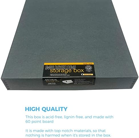 Lineco Drop Front Archival Storage Box, 16.75x20.75x3 in, Gray, 2 Pack - Image 3