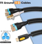 120 FT Wire Loom 1/2 Inch, Split Wire Loom Tubing Wire Conduit, Wire Protector Tubing – Black - Image 2