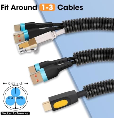 120 FT Wire Loom 1/2 Inch, Split Wire Loom Tubing Wire Conduit, Wire Protector Tubing – Black - Image 2
