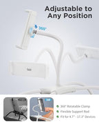 SAIJI Tablet Holder for Bed - iPad Phone Stand for Lap (White) - Image 3