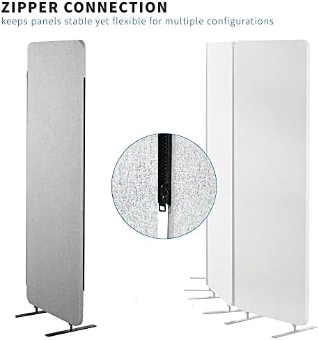 VIVO Gray Freestanding 24 x 66 inch Privacy Panel, PP-1-T024G - Image 3