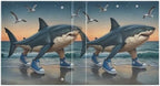 ALAZA Tralalero Tralala Meme Italian Brainrot Shark 8 3 Ring Binder 1.5 Inch Three Ring Office Binders w/clipboard & 3 Pockets, Hold 200 Sheets, 2 pcs - Image 2