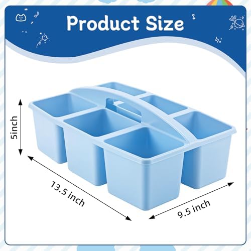 Lineshading 12 Pack Classroom Caddy with 6 Compartments (Boho Color) - Image 2