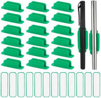 PATIKIL Adhesive Pen Holders, 48 Pack Silicone Flexible, Green by PATIKIL